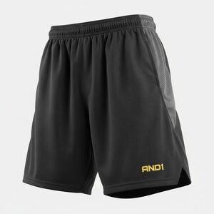 AND 1 - Black & Yellow Men's Athletic Mesh Shorts Size XL